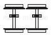 PIKO ET59900-40 - H0 - Radsatz ohne Haftreifen (2 Stück) - DC